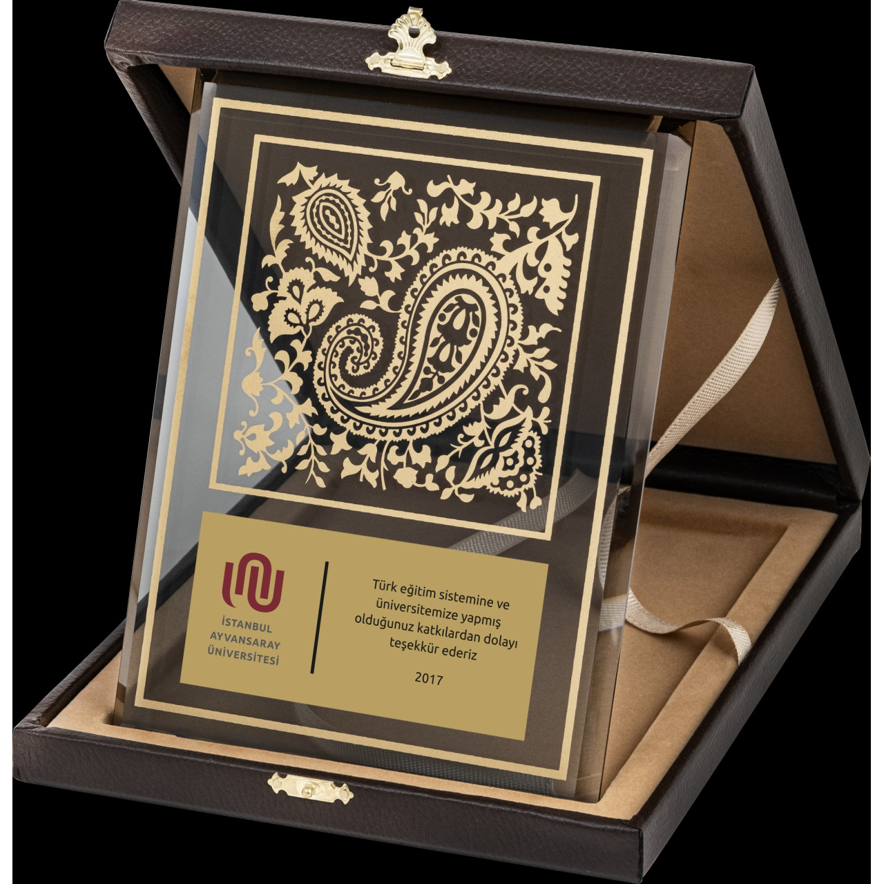 PB2002 Altın Yaldız Kristal Plaket plaket modeli