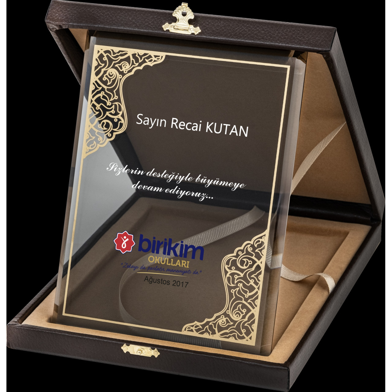 PB2008 Altın Yaldız Kristal Plaket plaket modeli