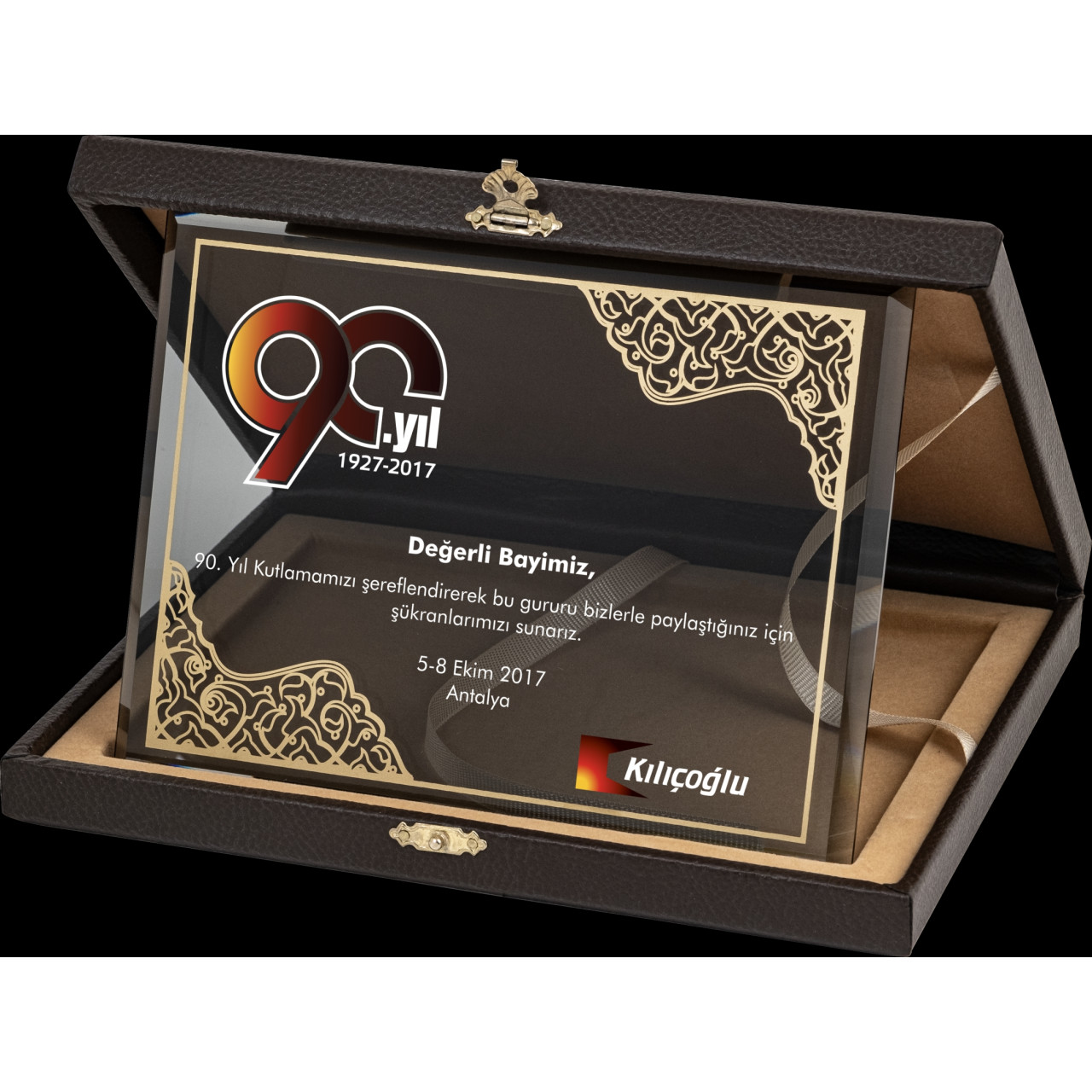 PB2105 Altın Yaldız Kristal Plaket plaket görseli