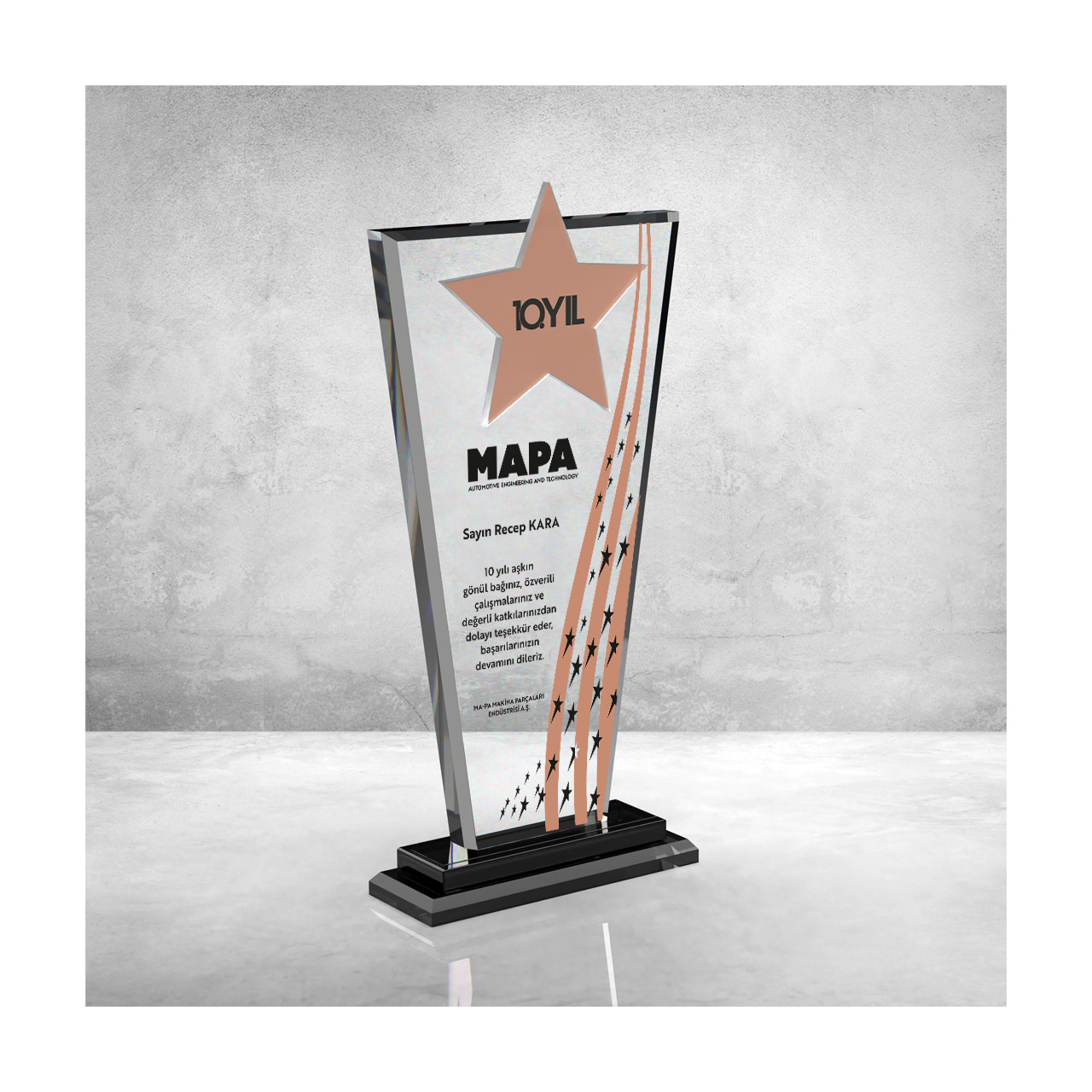 PB804-BRONZ Kristal Plaket plaket görseli