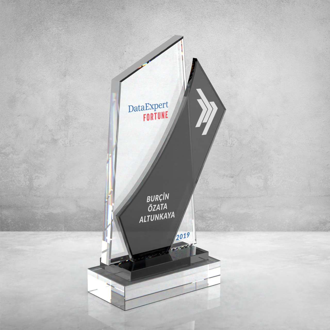 PB866 Füme Camlı Kristal Plaket plaket görseli