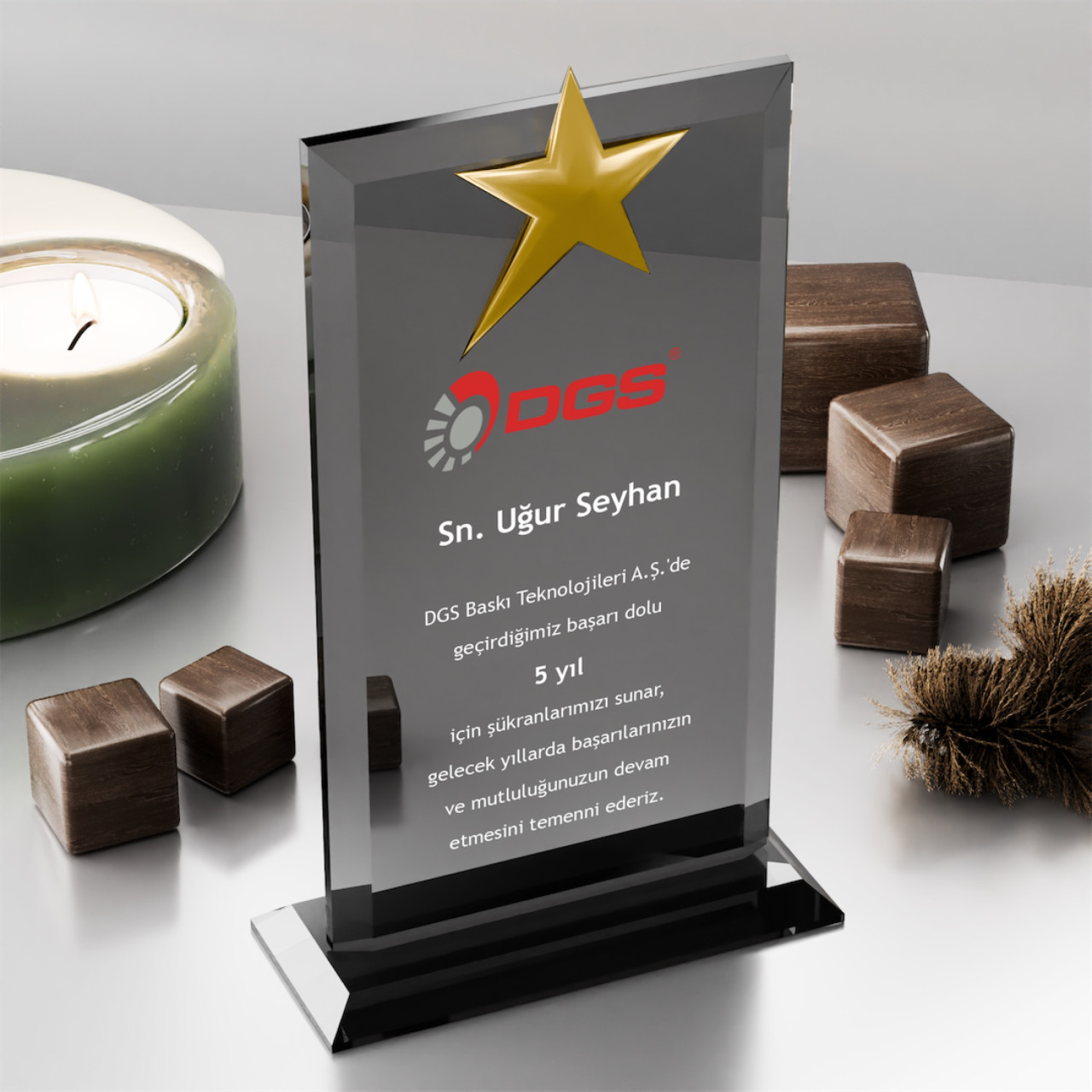 PB3001-FY Kristal Plaket plaket modeli