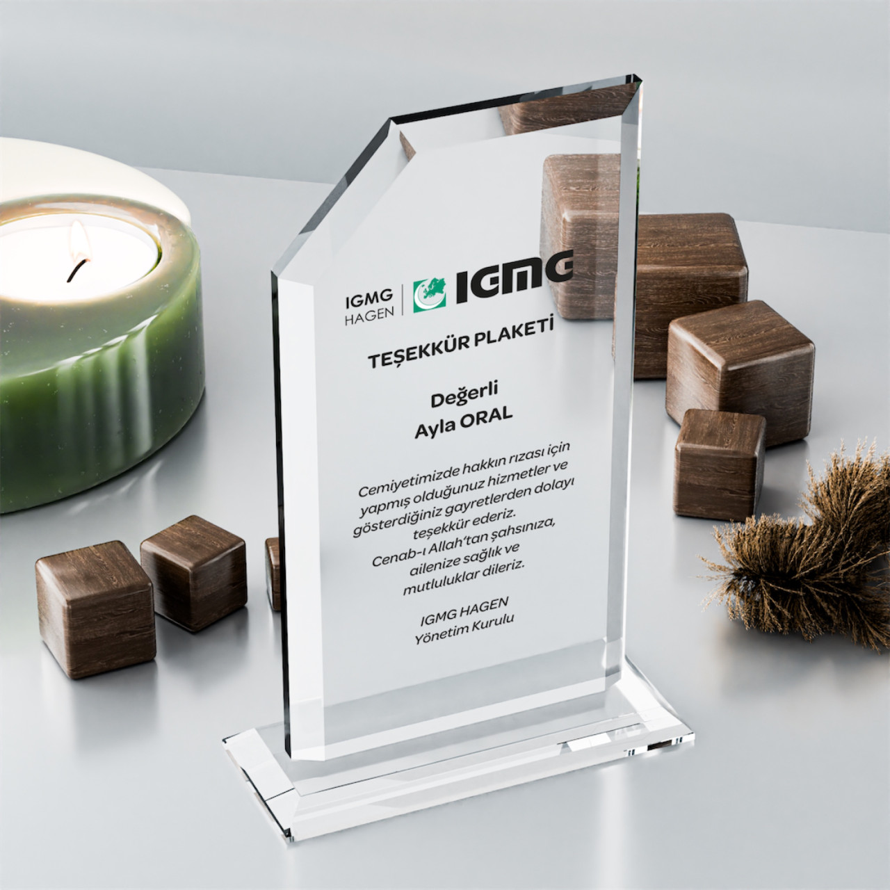 PB304 Kristal Plaket plaket görseli