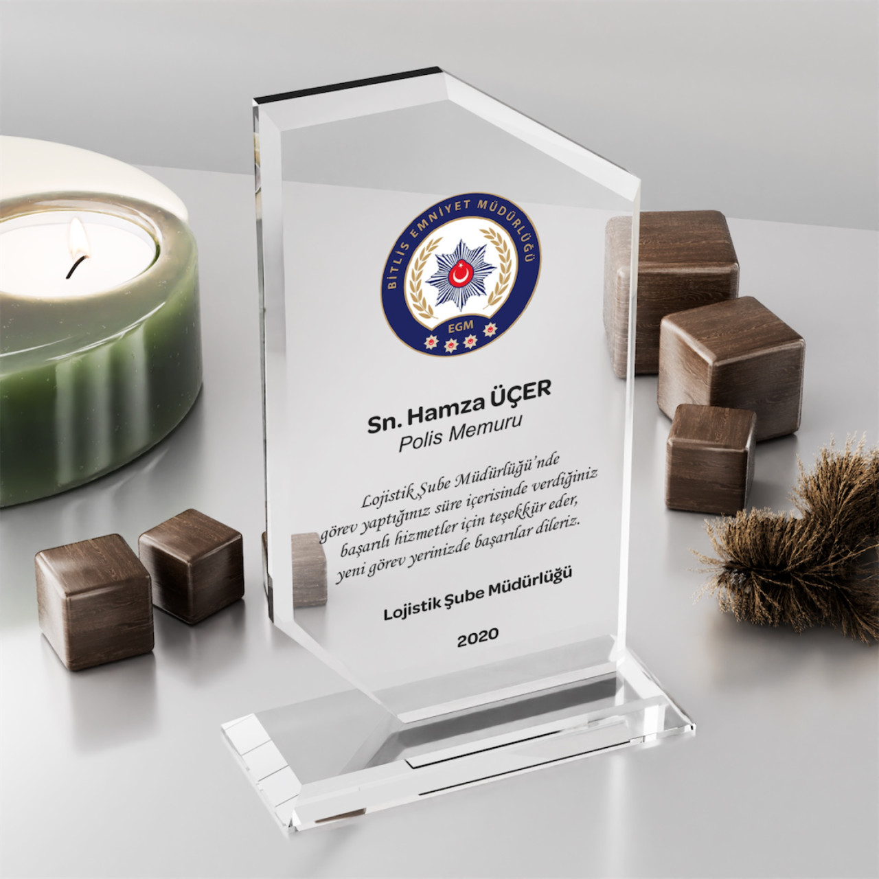 PB313 Kristal Plaket plaket görseli