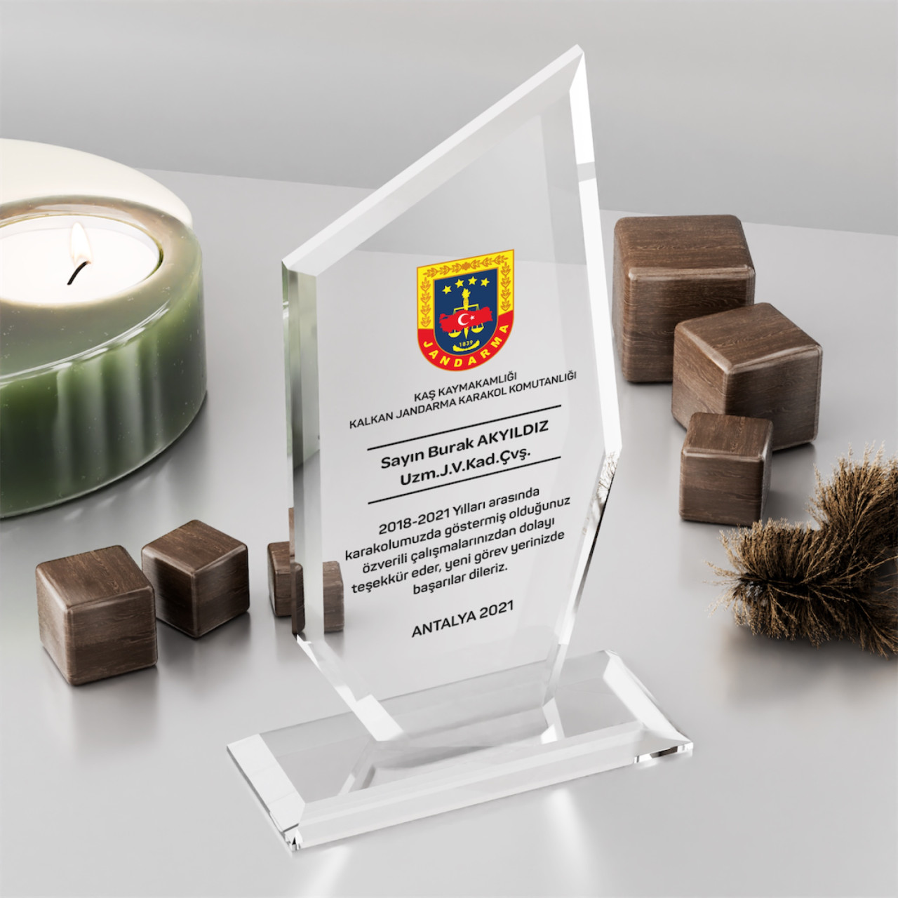 PB322 Kristal Plaket plaket görseli