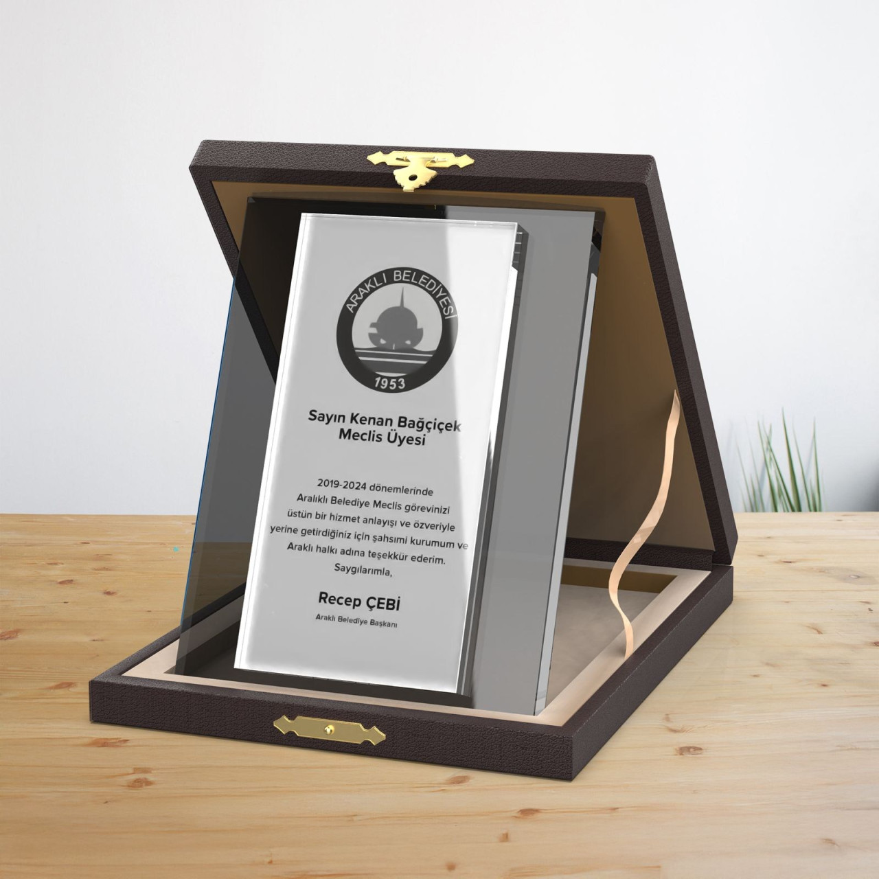 PB-252 Siyah Süblimasyonlu Plaket plaket modeli