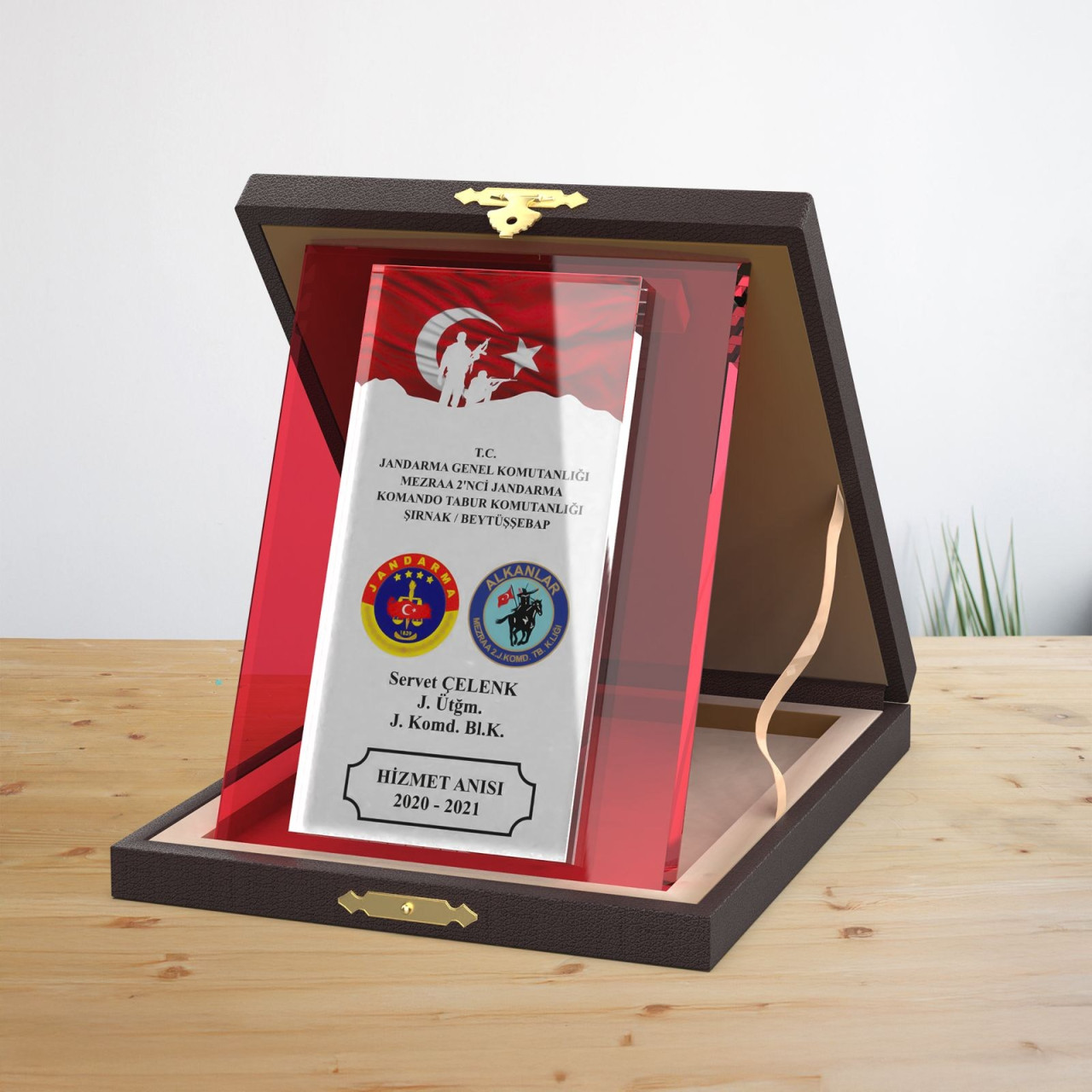 PB-256 Kırmızı Süblimasyonlu Plaket plaket modeli